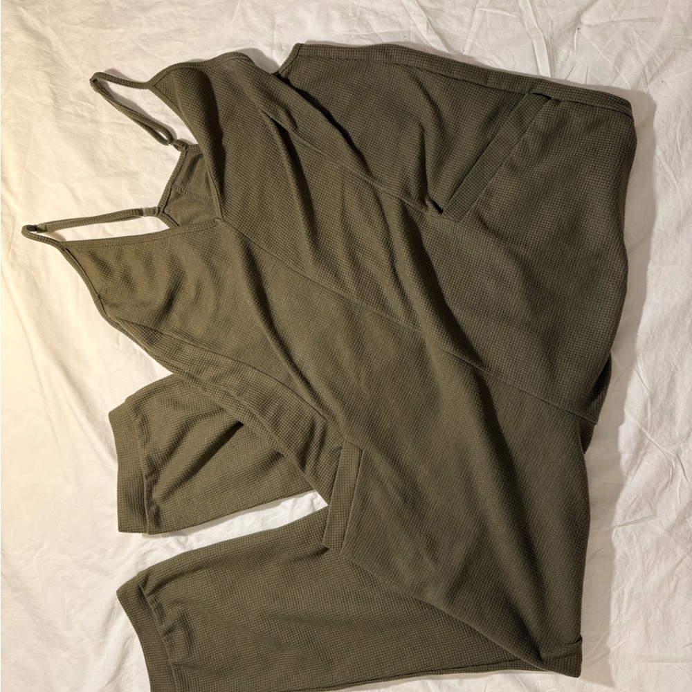 Olive Green Sleeveless Romper